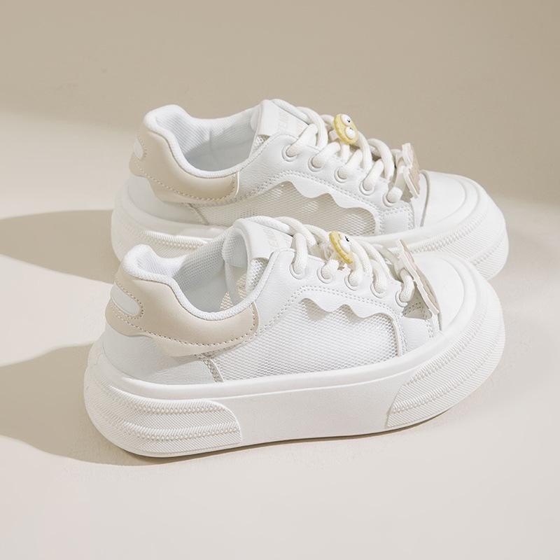 

Summer mesh breathable big head white shoes women s 2025 new popular versatile casual sports shoes thick baseplate shoes tide 40