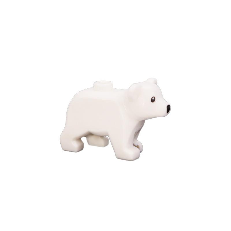 MOC Animals Building Block Goat Sheep Parrot Otter Cow Dog Pet Cat Panda Leopard Tiger Pig Zoo Deer Bear Eagle Bricks Toys Gift