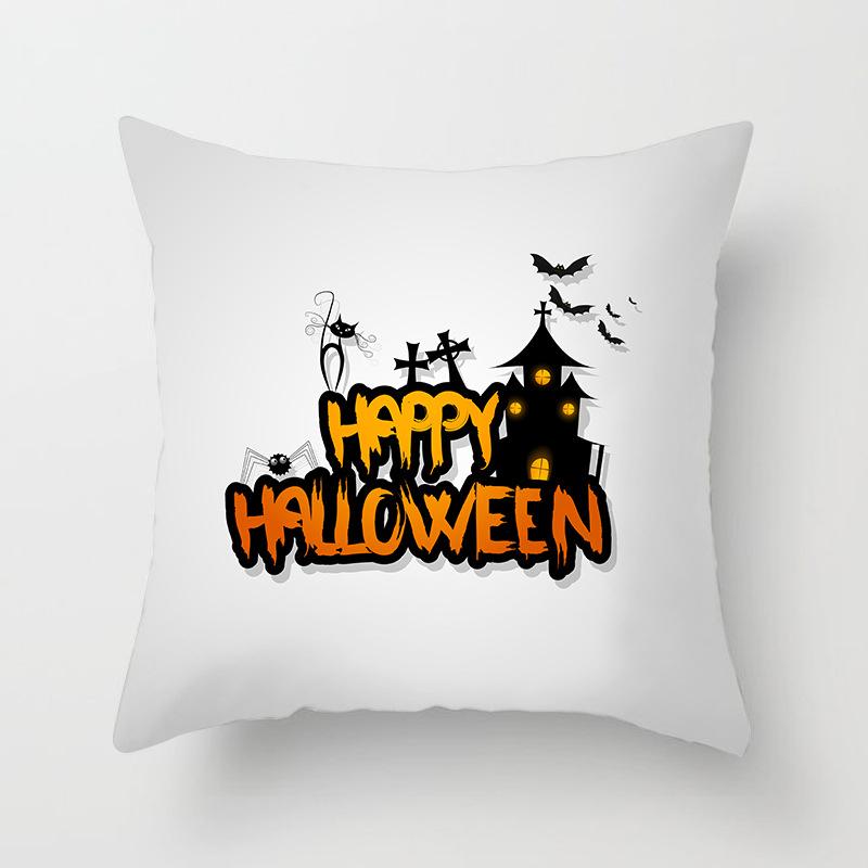 New Halloween Peach Skin Pillow Cover Festive Home Sofa Pillow Cover