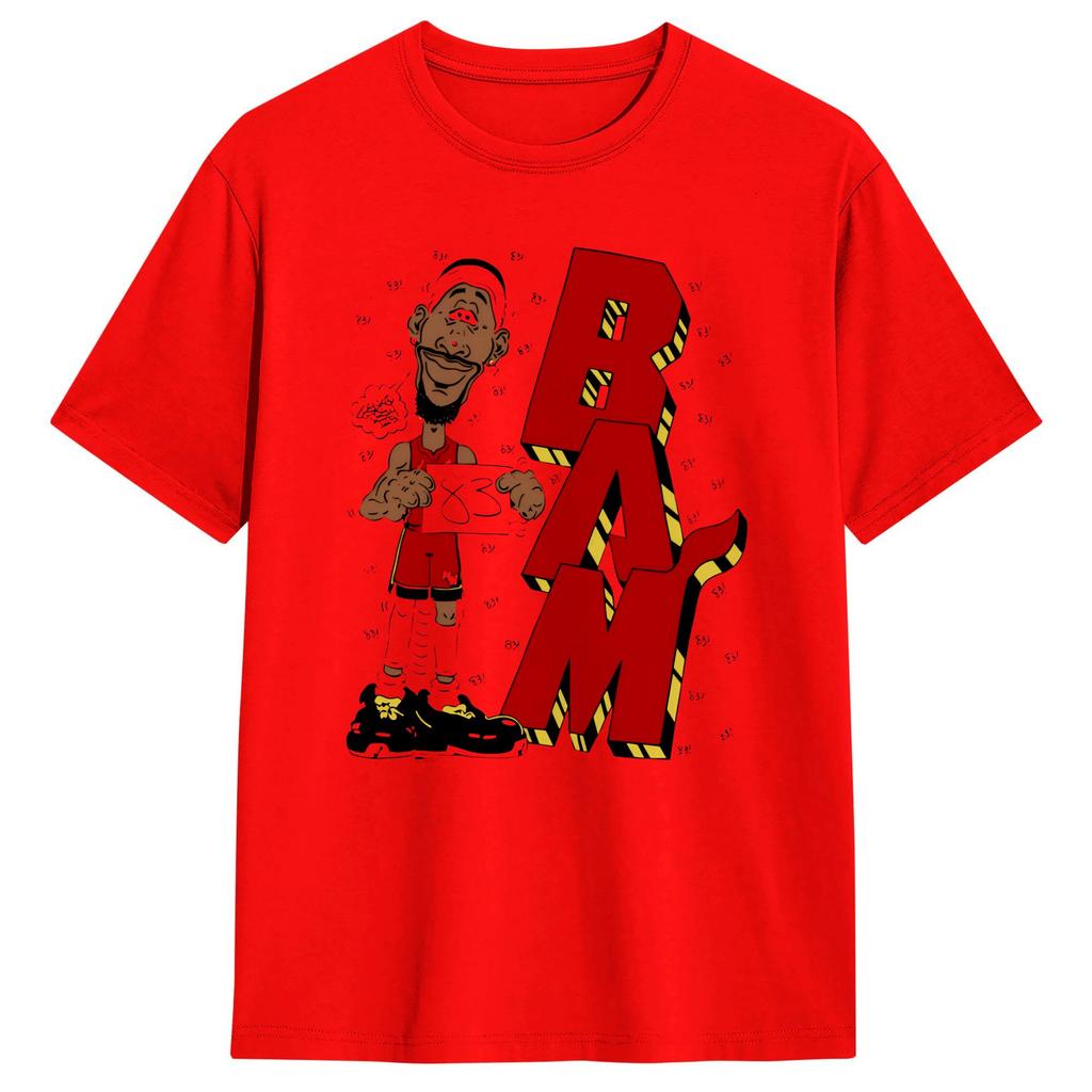 Casual T Shirt Summer Bam Adebayo 83 points Forever Stamped History caricature Hipster TShirts Cotton Tshirt for Adult Y2K Tops