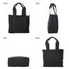 Dot and Stripe Monopia Canvas A4 Divided Tote Bag, DS-15586, Natural x Black