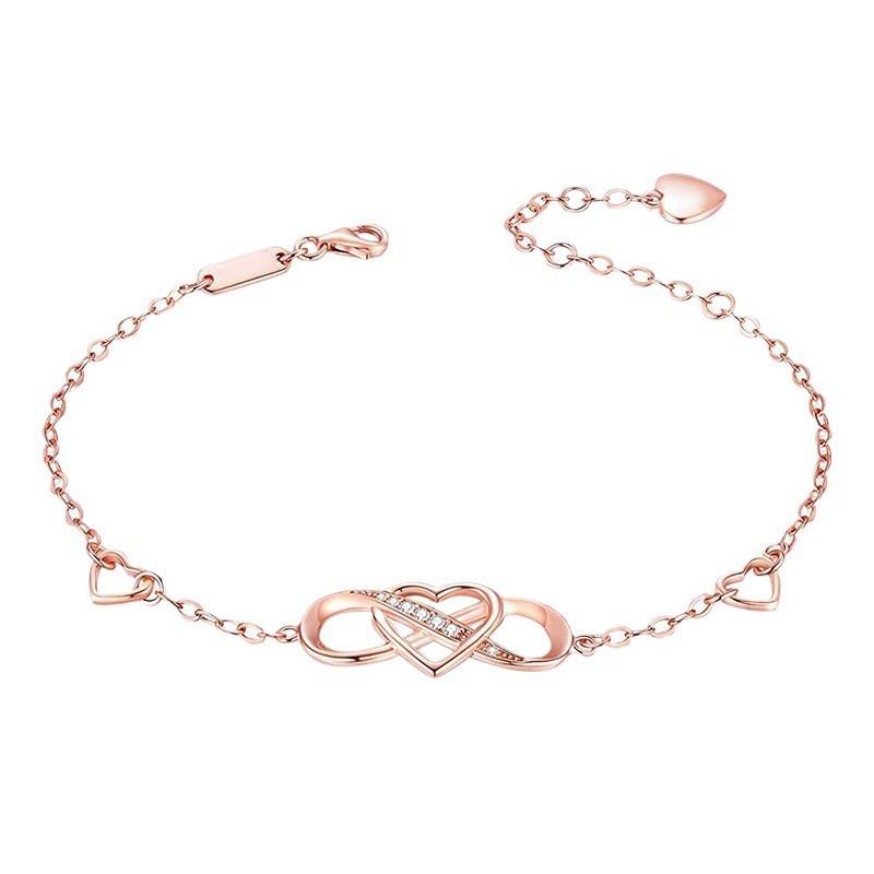 

Heart Shape Number 8 Cross Bracelet for Women Fashion Versatile Heart Jewelry