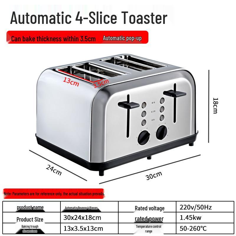 Commercial Automatic Toaster Oven: 4-6 Slice Sandwich & Heater Roujiamo Machine