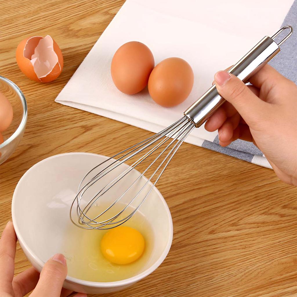 6/8/10Inch Stainless Steel Egg Whisk Manual Egg Beater Mixer For Kitchen Baking Cream Butter Frother Utensil