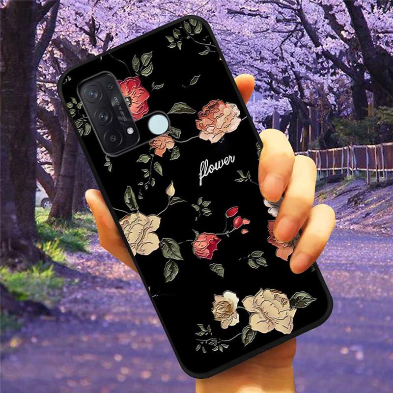 For OPPO Reno 5A 3A 7A Case 3D Relief Cartoon Silicone Back Cover for Oppo Reno7 A Reno3A Reno5A Cases Emboss Soft Cute A54 5G