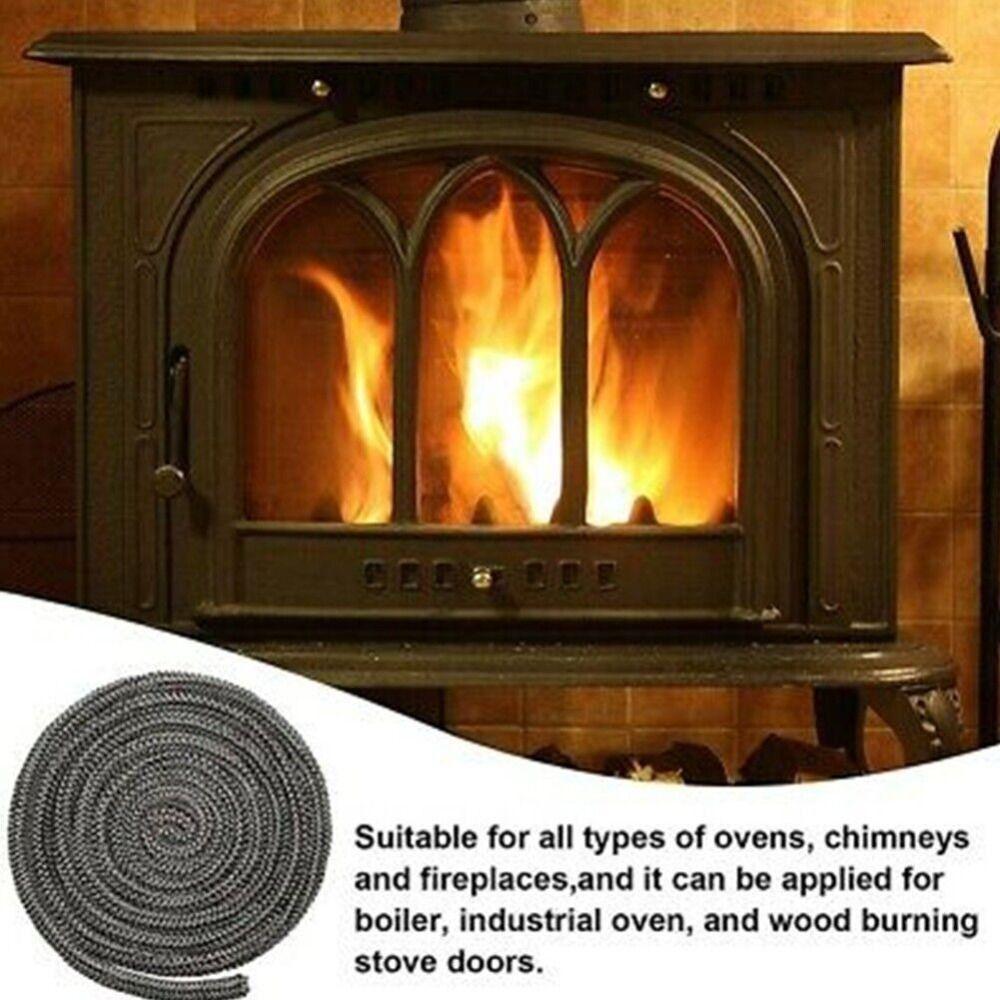 1Pcs Furnace Door Seal Woodburning Stove Rope Sealing Rope Fire Gasket For Chimneys Boiler