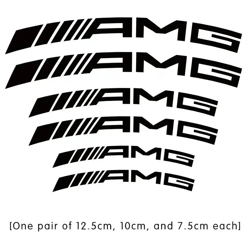 

Custom Made Set of 6 PCS 3 Sizes for AMG Mercedes Benz Brake Caliper Decals Stickers HiTemp Resistance Film