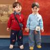 LUSON Baby Boys' Embroidered Lapel Sweatshirt