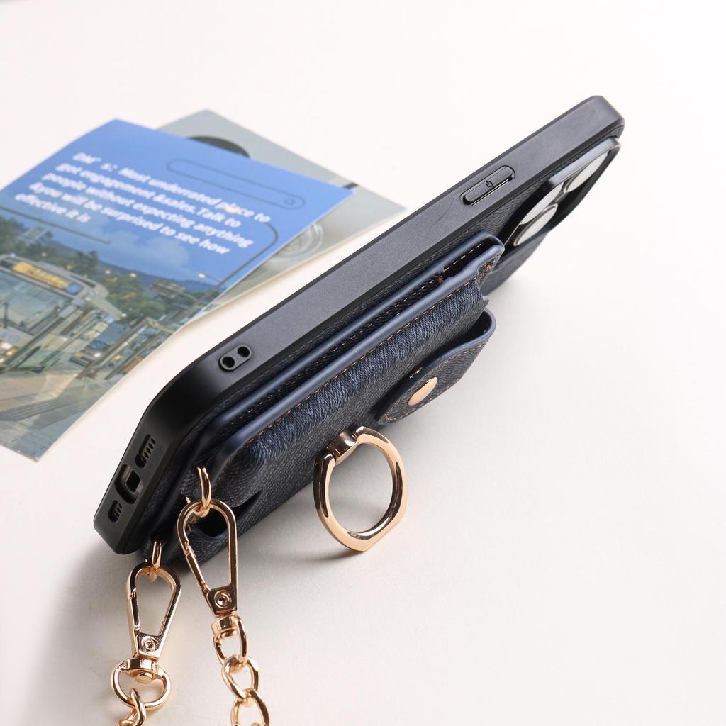 IPhone 17 Pro Hülle mit Umhängeband, Kartenhalter und Brieftasche für Apple 16 Pro Max und 14