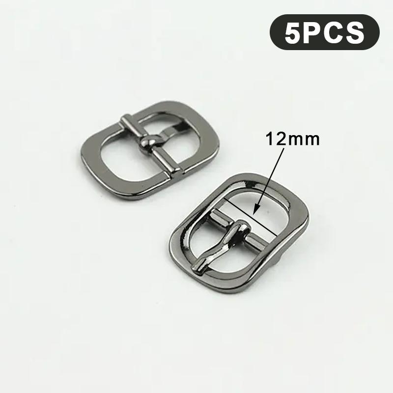 5Pcs Metal Pin Belt Buckles Durable Strap Clasps 12/18/25mm for DIY Shoes Bag Handbag Leather Craft Repair