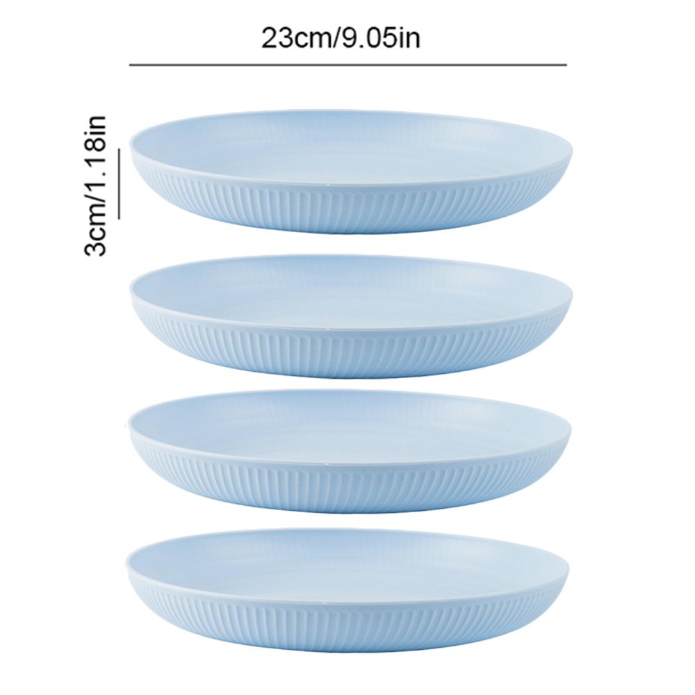 4/16Pcs Wheat Straw Tableware Set Eco Friendly Unbreakable Dinnerware Kitchen Cutlery Kids Dishes Eating Cutlery Camping