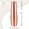 Copper Crown 1100 Bottle, 1090 ml,100% Pure Copper, BPA Free Water Bottle, Leak Proof, Office Bottle, Boosts Immunity