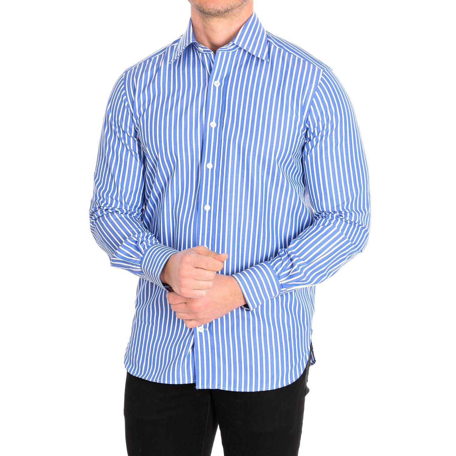 

FUSTET4 мужская рубашка с длинным рукавом и воротником с лацканами и пуговицами