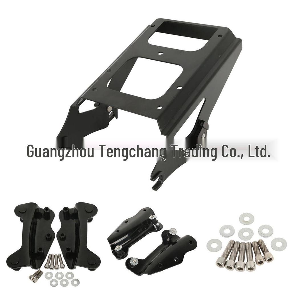 Harley Traveler Black Rear Luggage Rack for Motorcycles (2009-2013) - Steel Modification