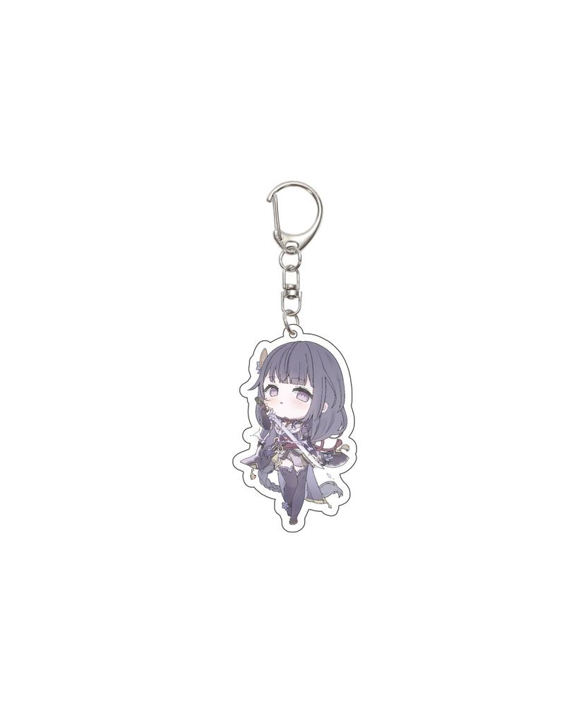 55MM Anime Genshin Impact Keychain Beelzebul Key Chain Acrylic Model Plate Christmas Gifts