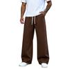 Pantalon de survêtement décontracté à jambe droite de couleur pour homme