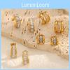 Geometric Stainless Steel Earrings For Women With Pvd Coating Fashion Jewelry Gift For Office