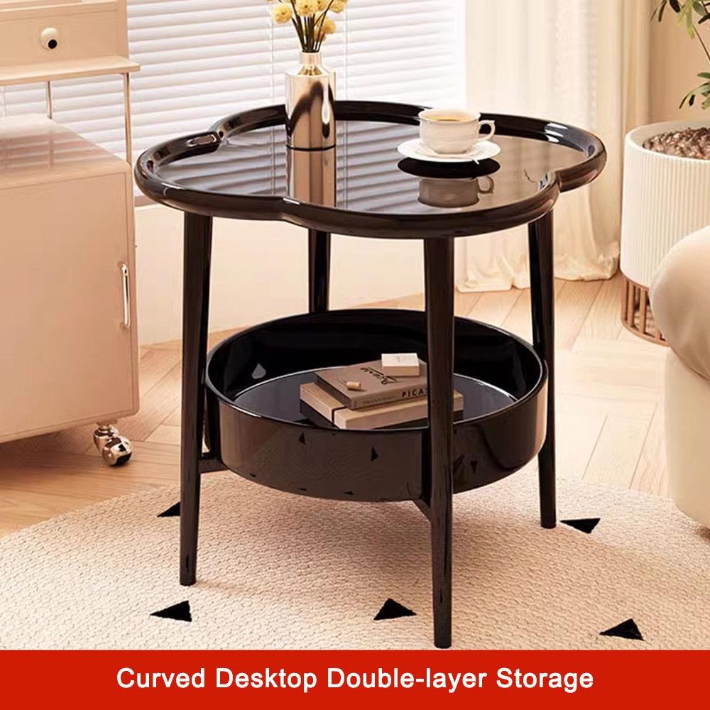 Samll Side Table Plastic Bedside Table Modern End Table for Living Room