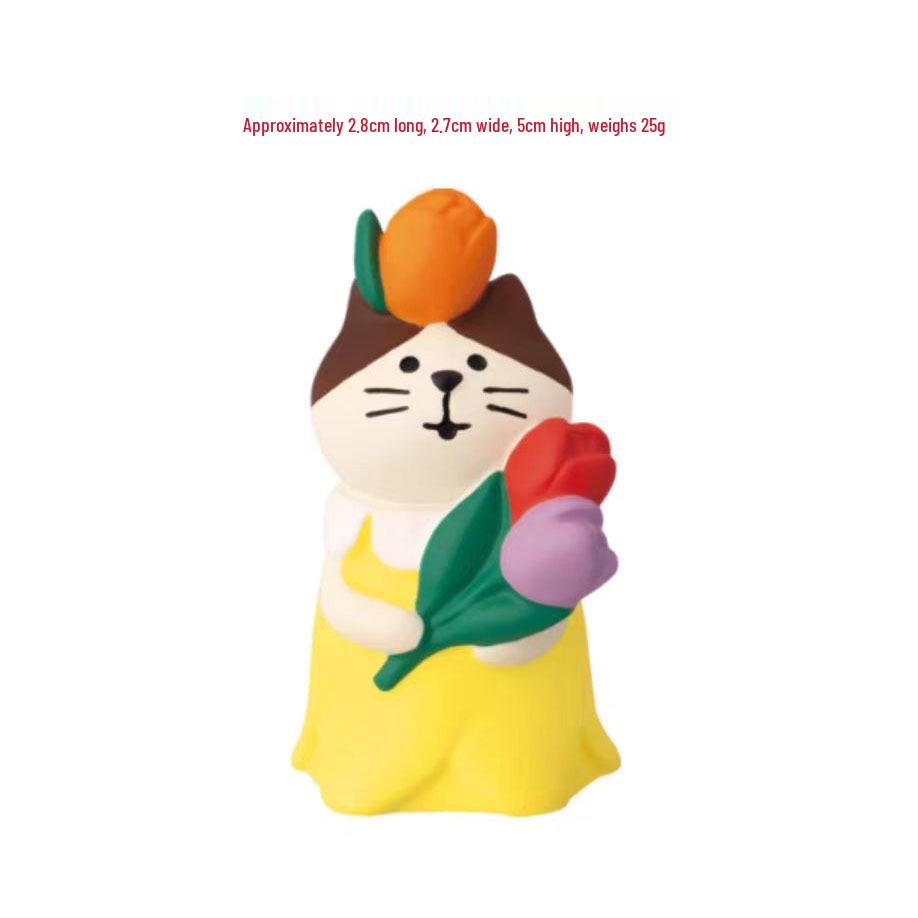 ZAKKA Resin Cat Figurine: Creative Desktop Ornament and Trendy Gift