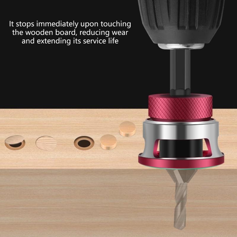 Countersink Drill Bits With Depth Stop Hex Shank Hole Opener Woodworking Aluminum Limit Drilling Tool Chamfering