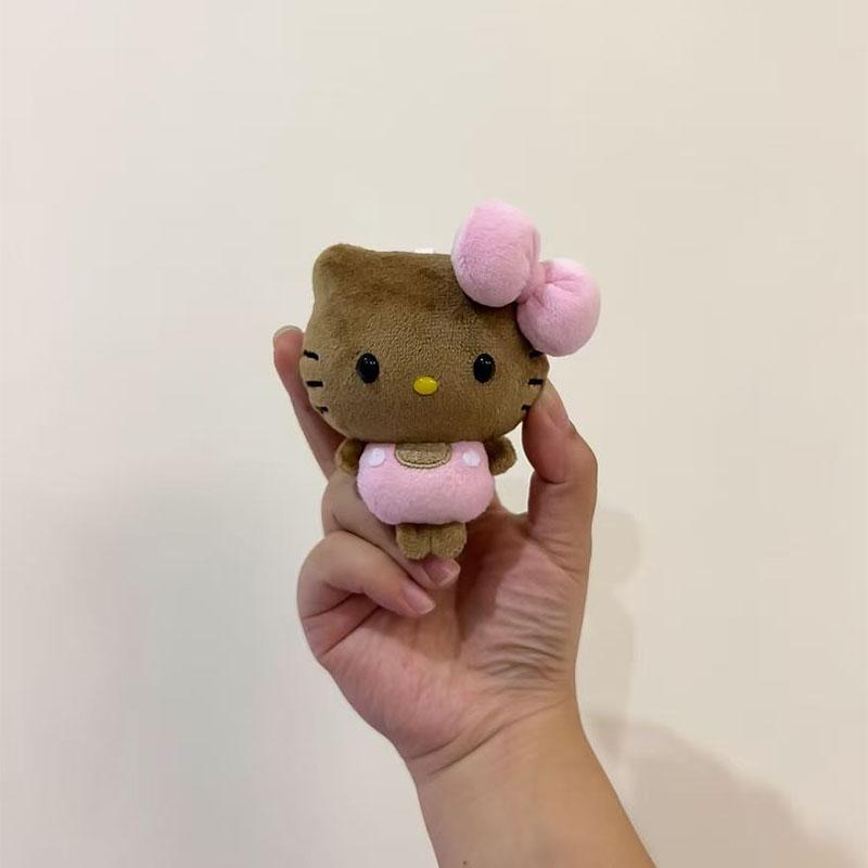 New Hello Kitty Keychain Cartoon Plush Bag Pendant Bow Soft Cute Girl Series Pendant Versatile Gift