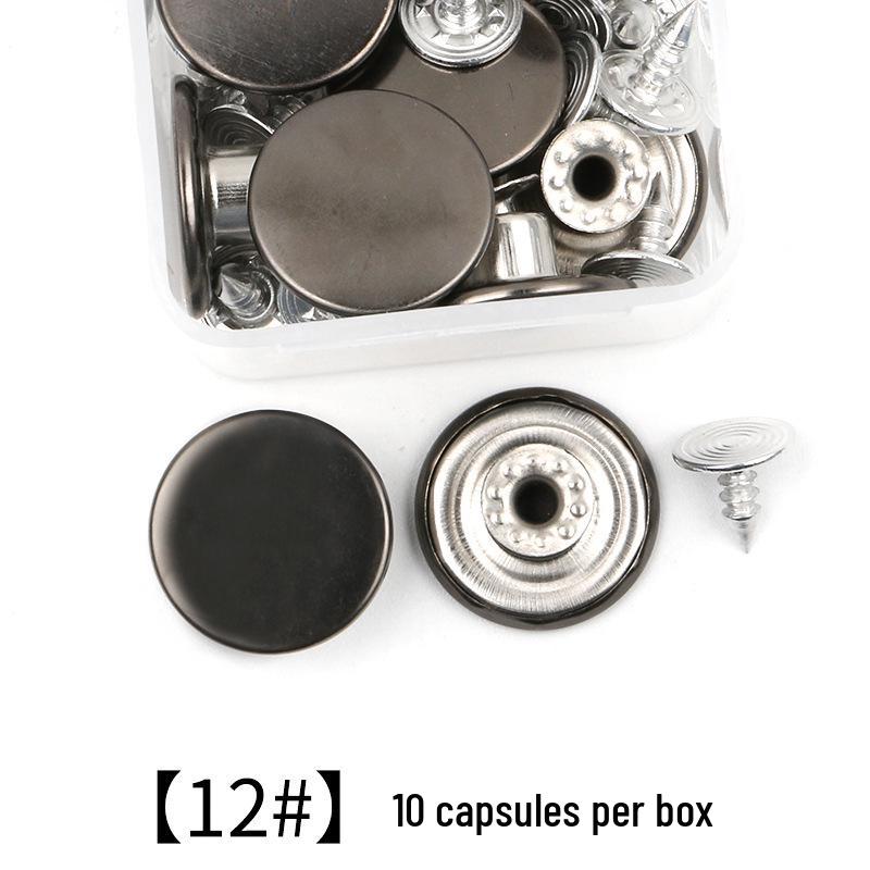 Metal Tack Buttons for Denim Jackets, Overalls, and Clothing - Men's, Women's, and Children's Apparel.