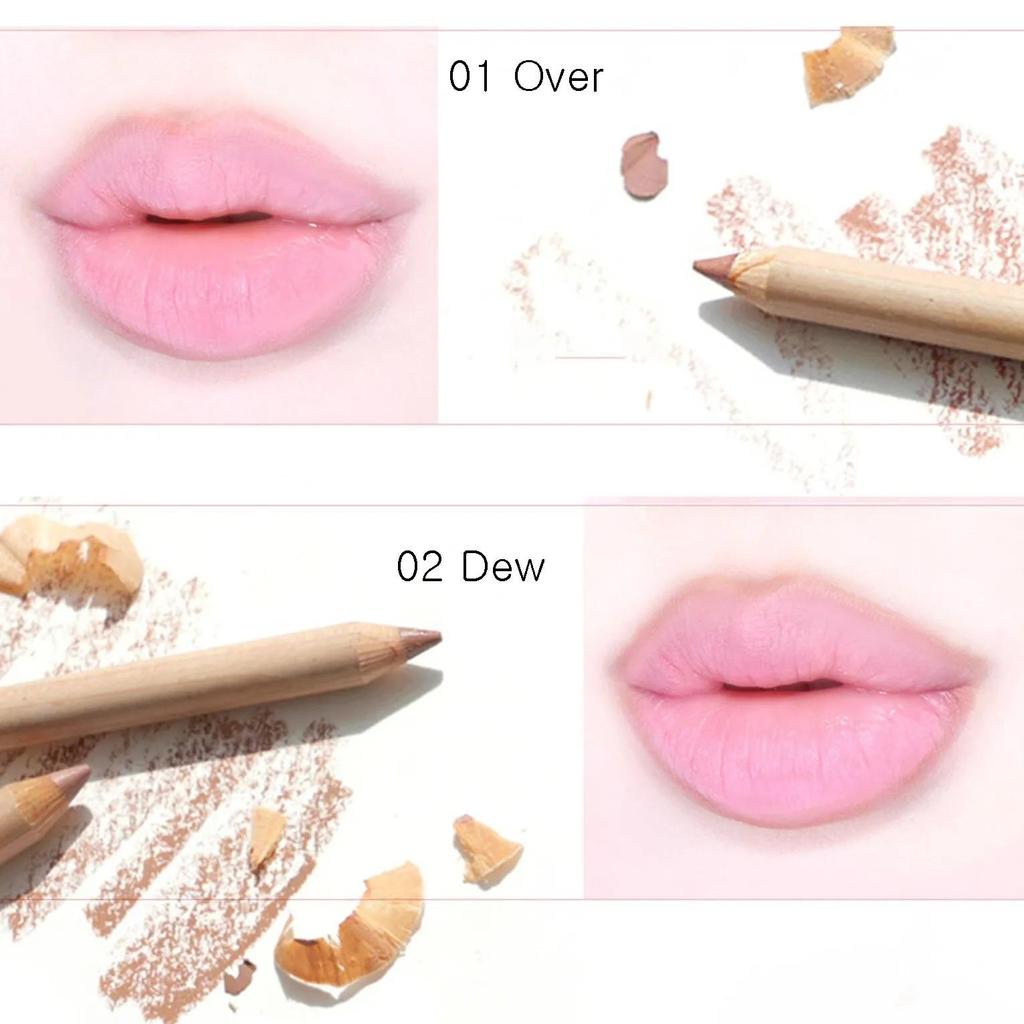 AOU BLENDING LIP PENCIL 6colors,Natural Over Lip Pencil That Provides Smooth Sliding, Long-lasting, and Delicate Quality.
