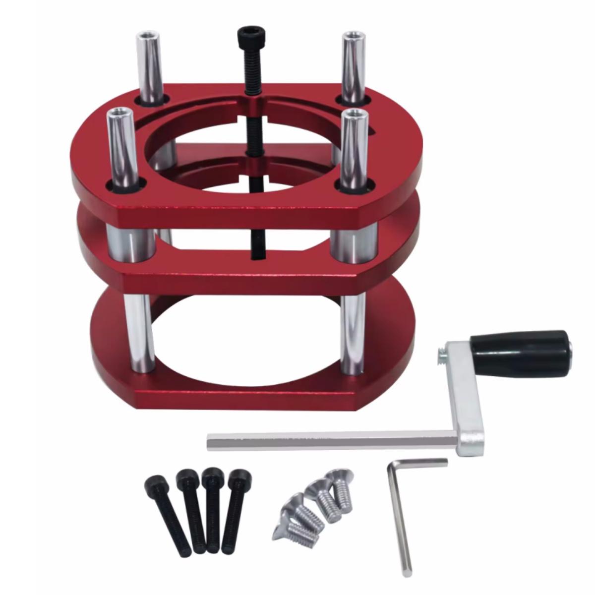 

Алюминиевый фрезер для двигателей диаметром 65 мм, подъемный комплект для фрезера с вставкой в столешницу, деревообрабатывающий верстак, гравировальный станок A-red красный