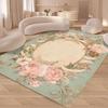 European Carpets Living Room Pastoral Flower Home Rug Large Bedroom Luxury Pattern Floor Mat Washable Non-slip Entryway Door Mat