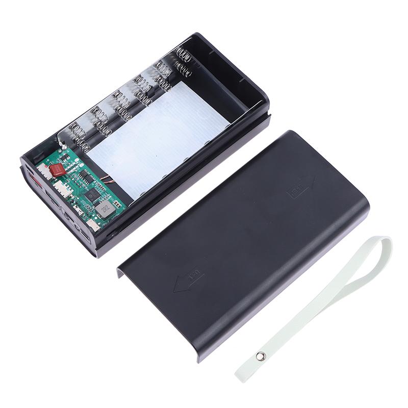 T12 Quick Charge Qc3.0 Diy 12 X 18650 Battery Power Bank Case Holder Portable Battery Storage Box With Lcd Display
