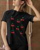 Cherry Print T Shirt Cute Fruit Red Pattern Fun Casu Vintage Unisex Comfortable Graphic Stylish Soft Casual