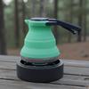 Foldable Silicone Kettle Cooktop Top Safe Folding Camping Kettle Portable Water Boiler Heat-Resistant Handle for Hikers, Hiking
