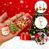 5PCS Xmas Acrylic Keychains Holiday Themed Pendants Lightweight Cute Christmas Bag Accessories Ideal Gift for Family Colleagues