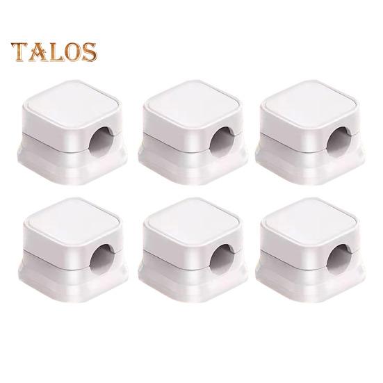 

6 шт. Магнітний затиск для кабелю Організатор Клейкі затискачі для управління кабелем Дріт Телефон USB Зарядний пристрій Тримач кабелю для автомобіля Офіс Домашня стіна робочого столу 6pcs білий