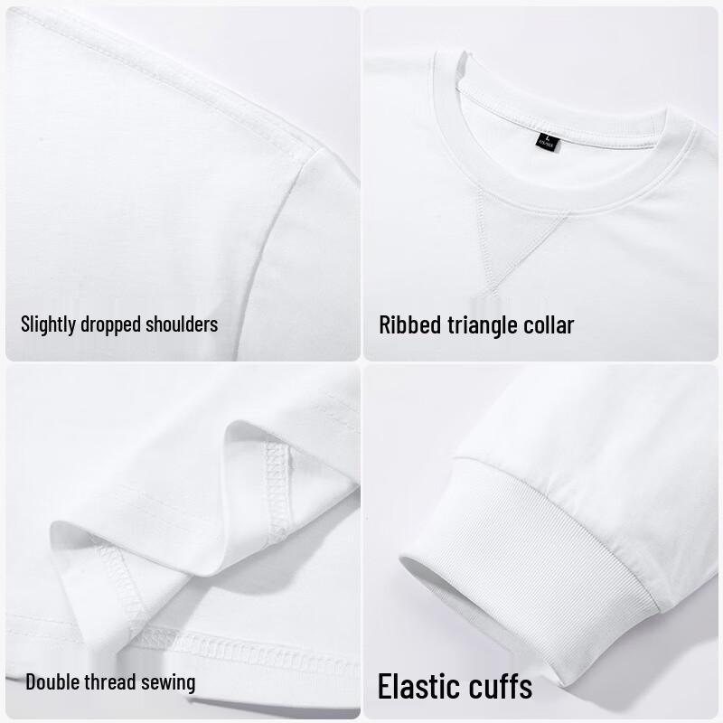 Jeanswest Life Men's Long-Sleeve Pure Cotton Casual T-Shirt
