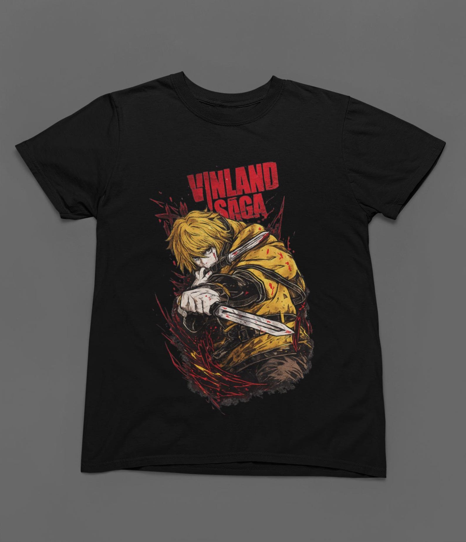 Unisex Thorfinn Son of Thors Anime T-Shirt, Manga Viking Saga Shirt, Anime Tshirt XL