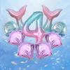 6Pcs mermaid tail shell set suitable for marine theme birthday party decoration supplies summer beach parties wedding decoration