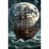 Vintage Nautical Metal Wall Art, Old Sailing Ship Pirate Decor, Home Wall Decor