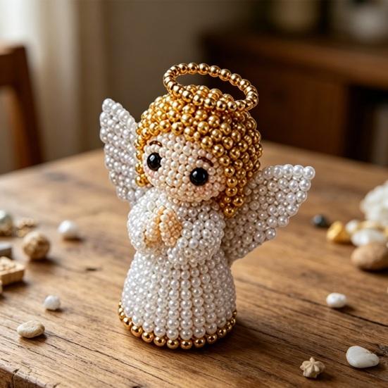 Zestaw do tworzenia szopki bożonarodzeniowej DIY, Uroczy 3D Maryja Józef Dzieciątko Jezus Zestaw do tworzenia biżuterii z koralików, z kolorowymi koralikami i akcesoriami, Projekt artystyczny ze szopką bożonarodzeniową z koralików dla początkujących