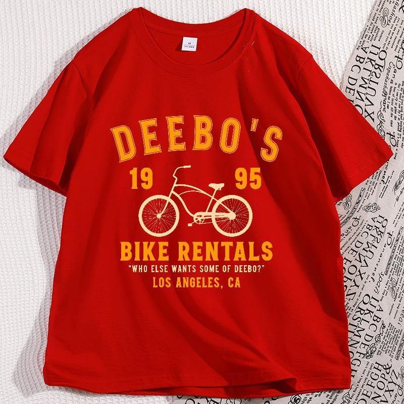 

Deebos Bike Tshirt for Men and Women Vintage Los Angeles Bicycle Tshirt Casual Round Neck Short Sleeve Graphic Tees Clothes S