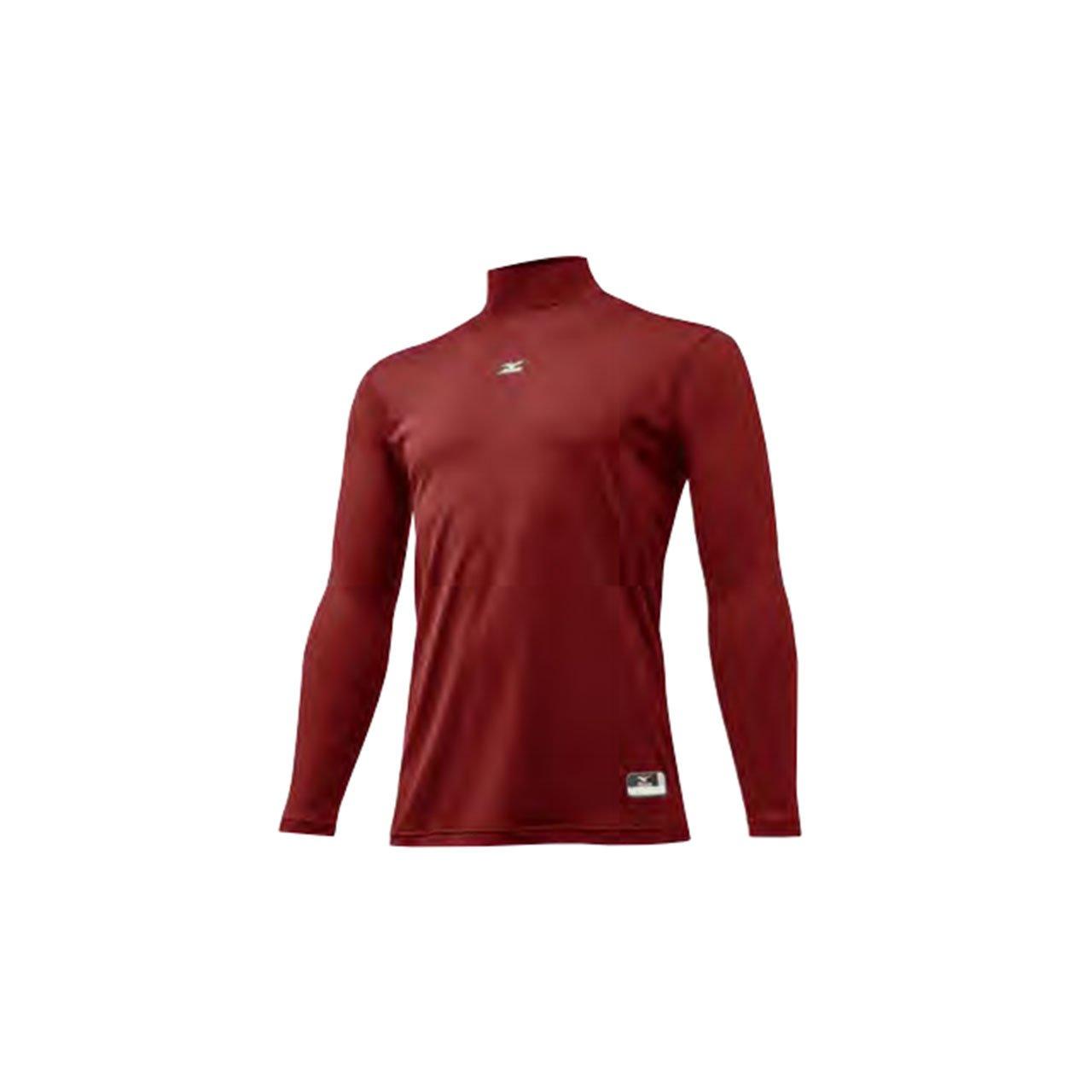 

MIZUNO Zero Plus Undershirt Long Size 63 Dark Size L Fleece-Lined (High Neck, Sleeve) (12ja5p12) Red,