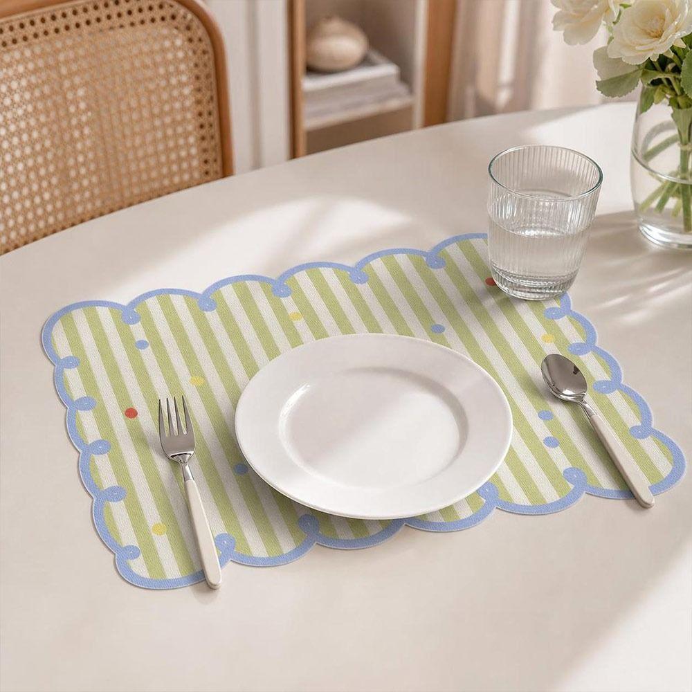 Irregular Wavy Edge Kitchen Countertop Pad Dopamine Water Absorbent Table Mat