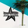Custom Starfish Metal Wall Art Laser Cut Name Plaque Iron Home Decor Seahorse Gift