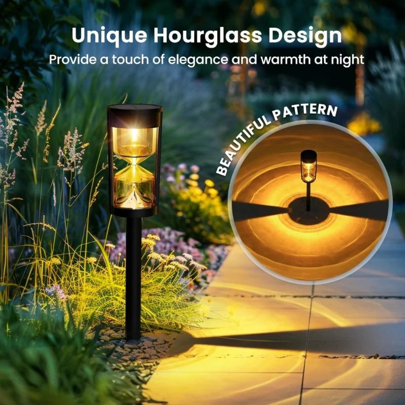 4PCS Solar Lights Outdoor Waterproof Solar Garden Lights Pathway Lights for Your Garden Landscape Path Driveway Walkway Christmas Halloween Decor