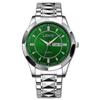 Langjue Watch Alloy Steel Belt Quartz Watch Luminous Polygonal Dial Watch Calendar Fashion Couple Watch