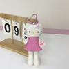Hello Kitty Style Up Mascot Mascot Holder Pendant Plush Key Ring Keychain Cute Character Merchandise [PNN] (Pink Quilt)