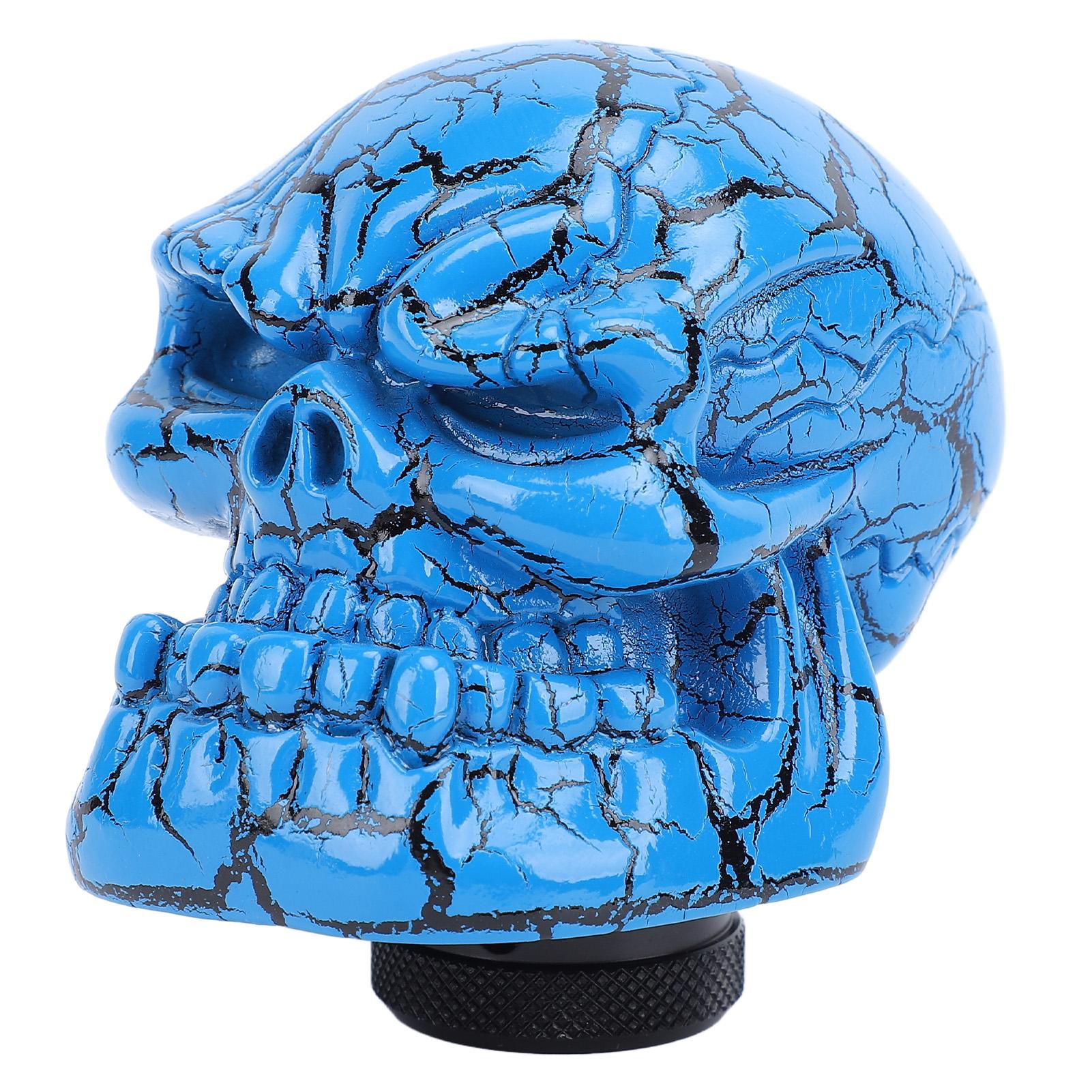 

Ручки переключения передач в виде черепа из смолы, удобный захват, ручка переключения передач «Череп самурая» с 3 адаптерами для большинства