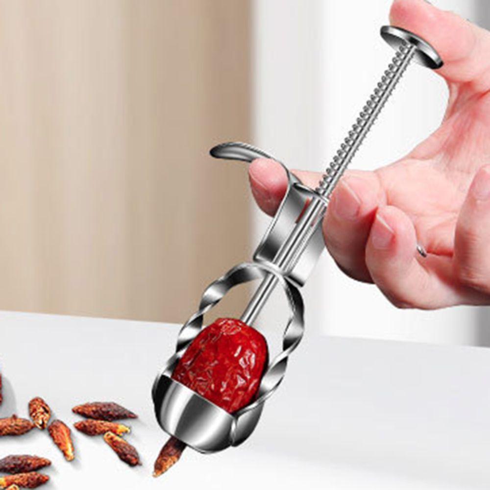Press Design Cherry Corer Stainless Steel Dates Jujube Pitter Cherry Pitter  Dessert