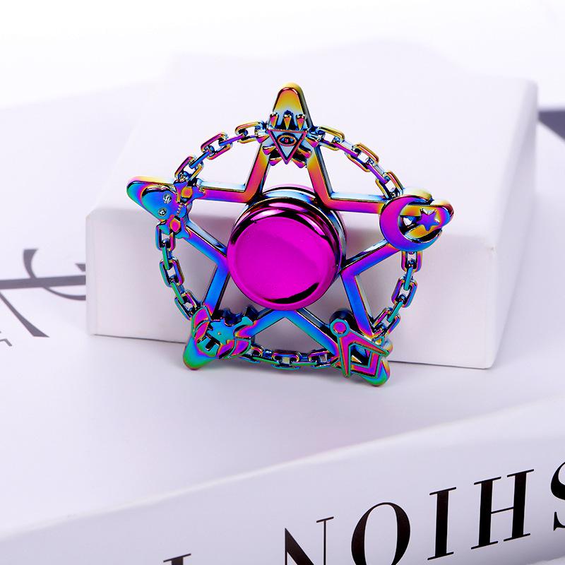 Metallischer Fidget Spinner mit landschaftlichem Motiv: Beliebtes Promi-Straßenmarkt-Dekompressionsspielzeug