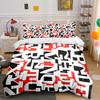 Modern Abstract Letter Print Bedding Set  Bedding set (1 duvet cover, 2 pillowcases, duvet not included)